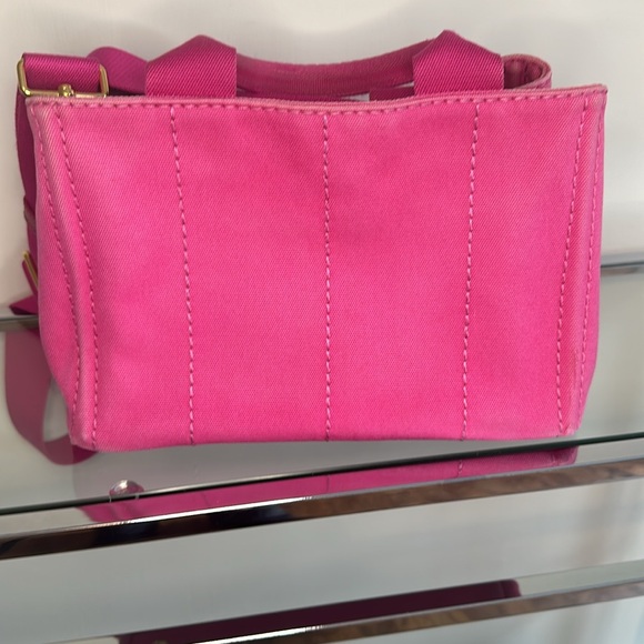 Pink Prada Canapa, Small, With Removable Strap and COA - Picture 3 of 14